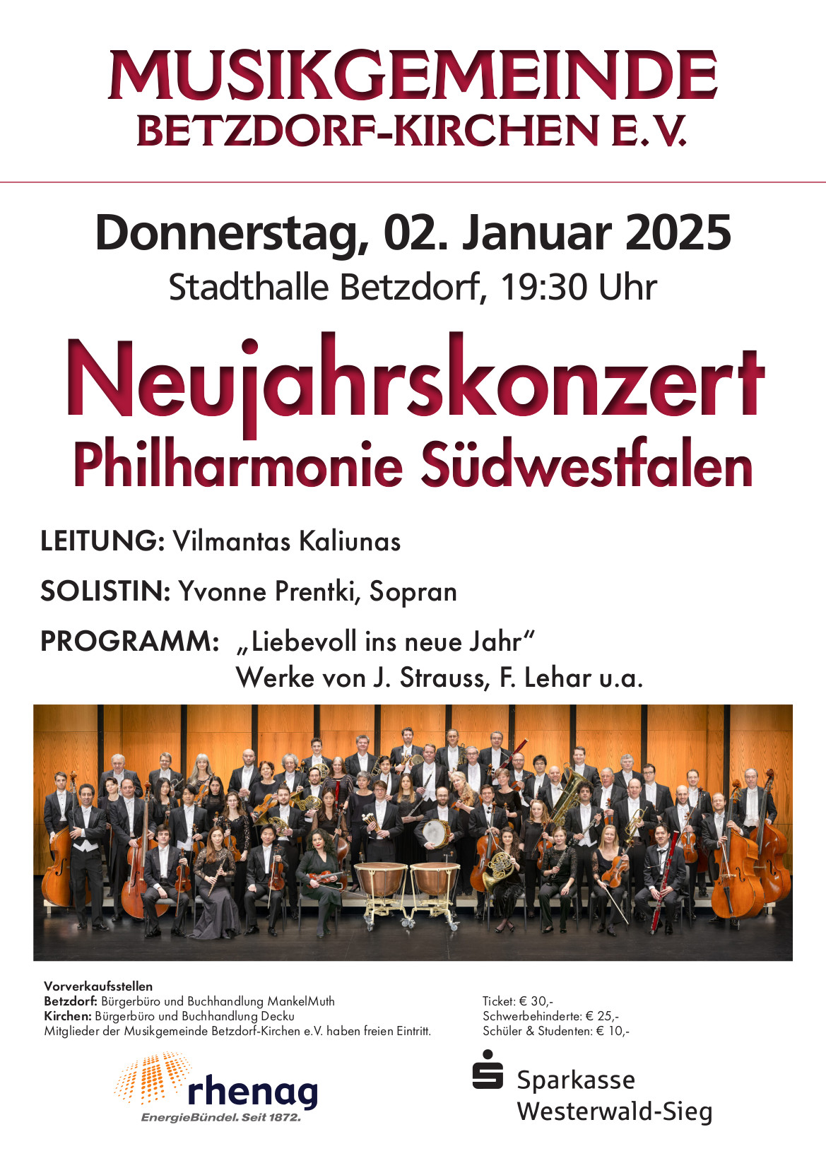 Plakat Neujahrskonzert 2025